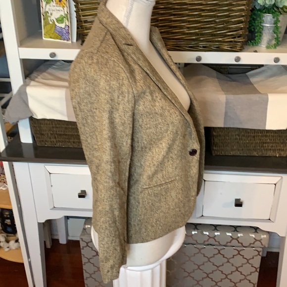 Luobo Bei Bei Tan Wool Blazer W/Label Arrow Broach Size XSmall - Picture 5 of 10